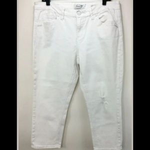 Seven7 White Capris Jeans Easy Fit Size 12